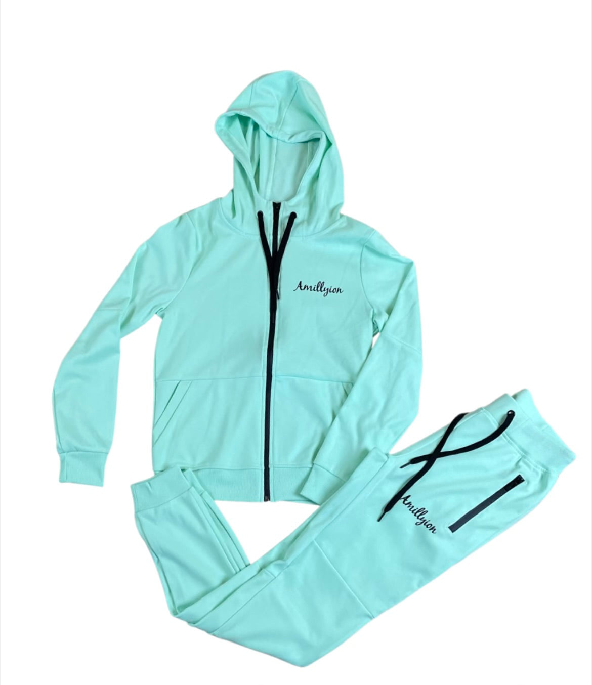 Amillyion Tech Fleece Set (Women's Mint/Black)