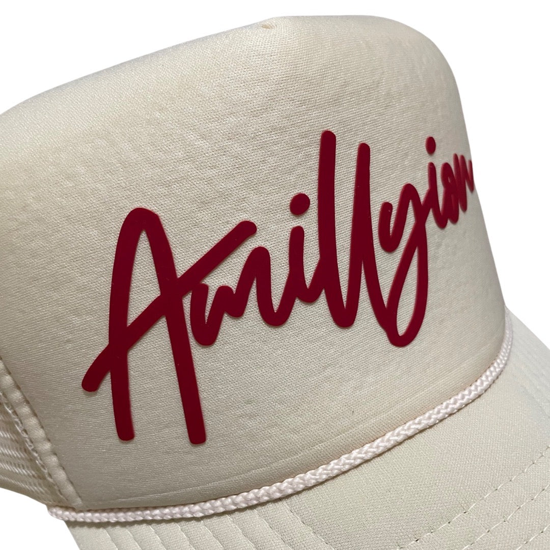 Trucker Hat (Cream/Red)