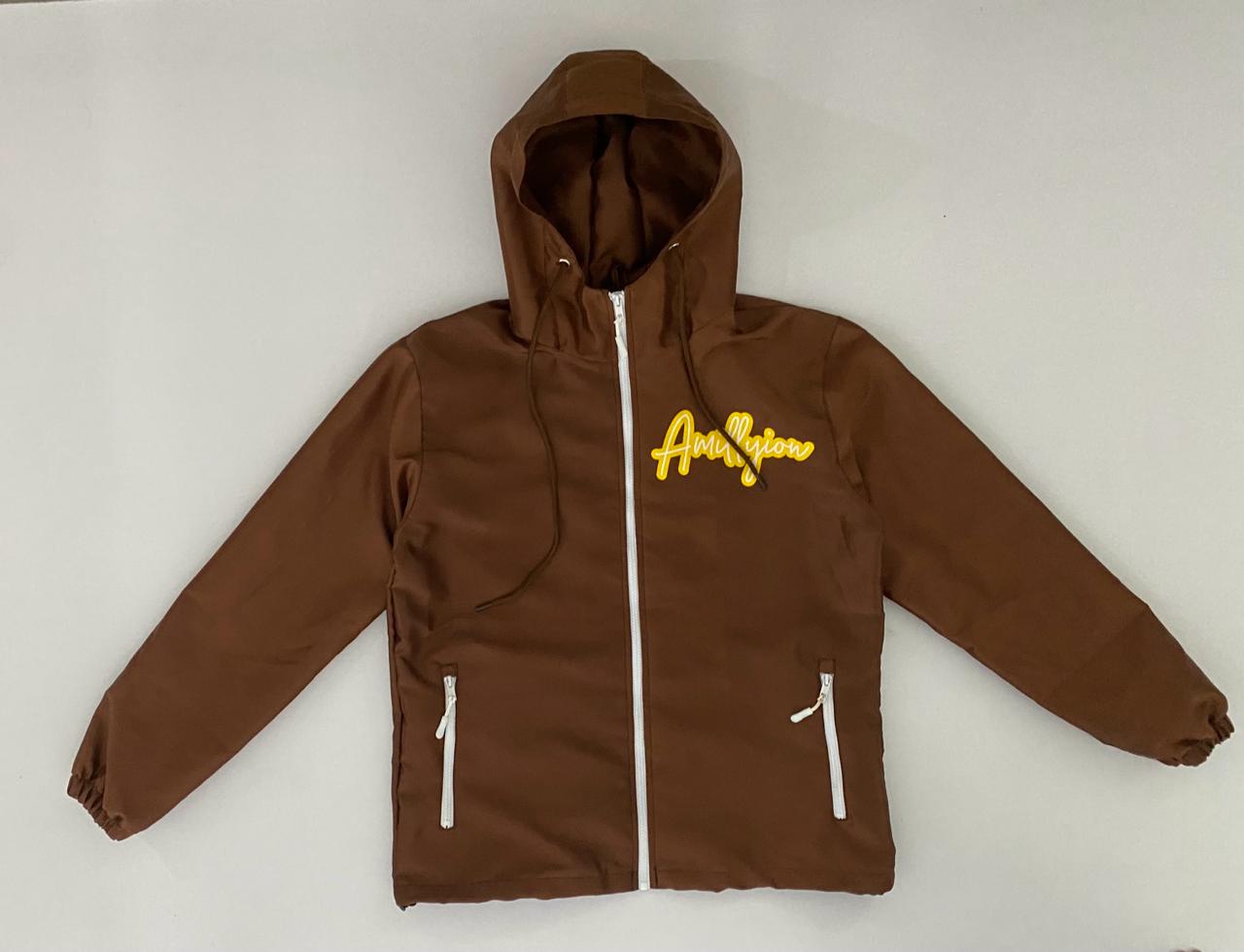 Brown Windbreaker Jacket (Proverbs 3:5)