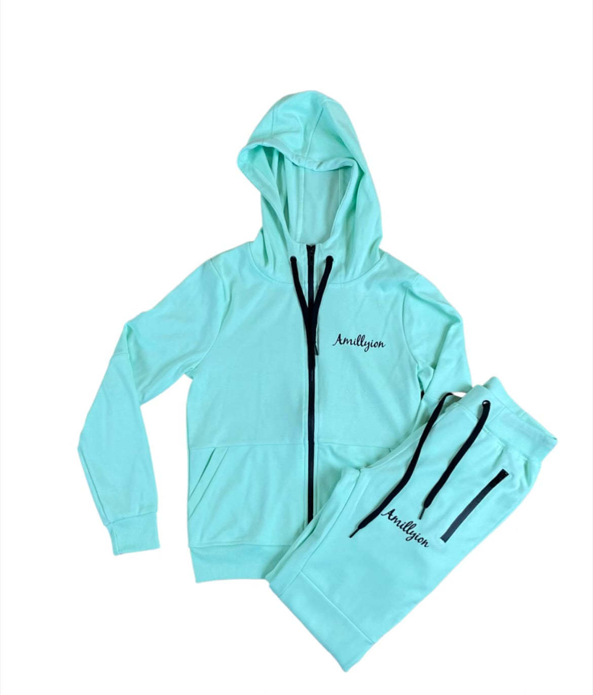 Amillyion Tech Fleece Set (Women's Mint/Black)