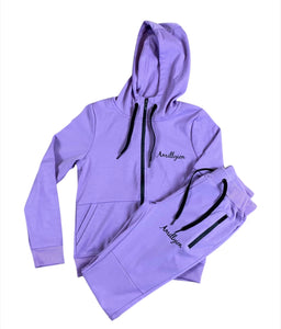Women's Tech Fleece Set (Purple/Black)