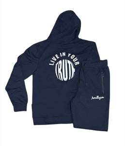 Men's Tech Fleece Set (Navy Blue)
