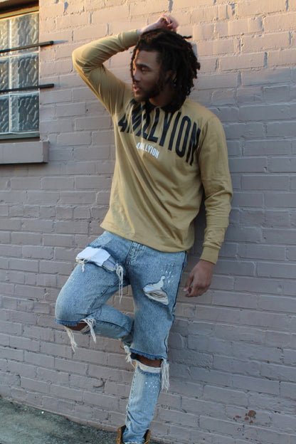 Polo Long Sleeve (Tan/Black)