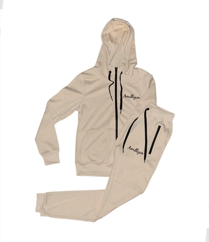 Tech Fleece Set Women's (Tan/Black)