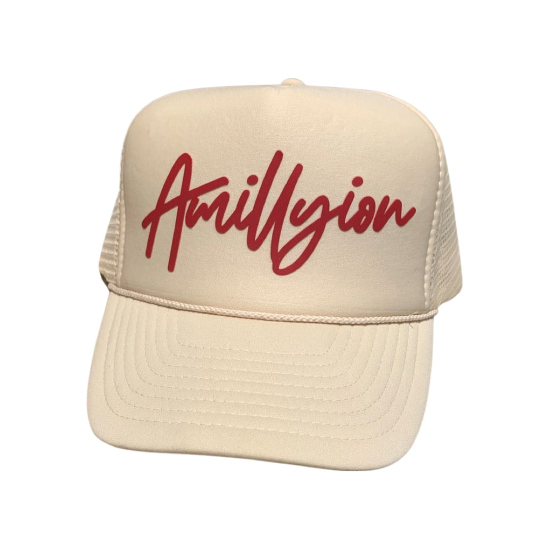 Trucker Hat (Cream/Red)