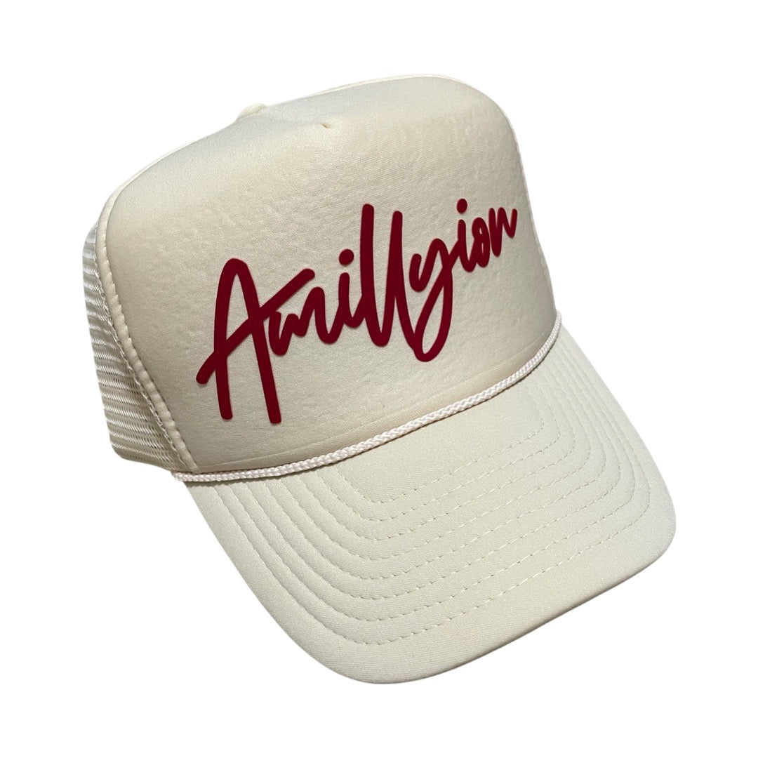 Trucker Hat (Cream/Red)