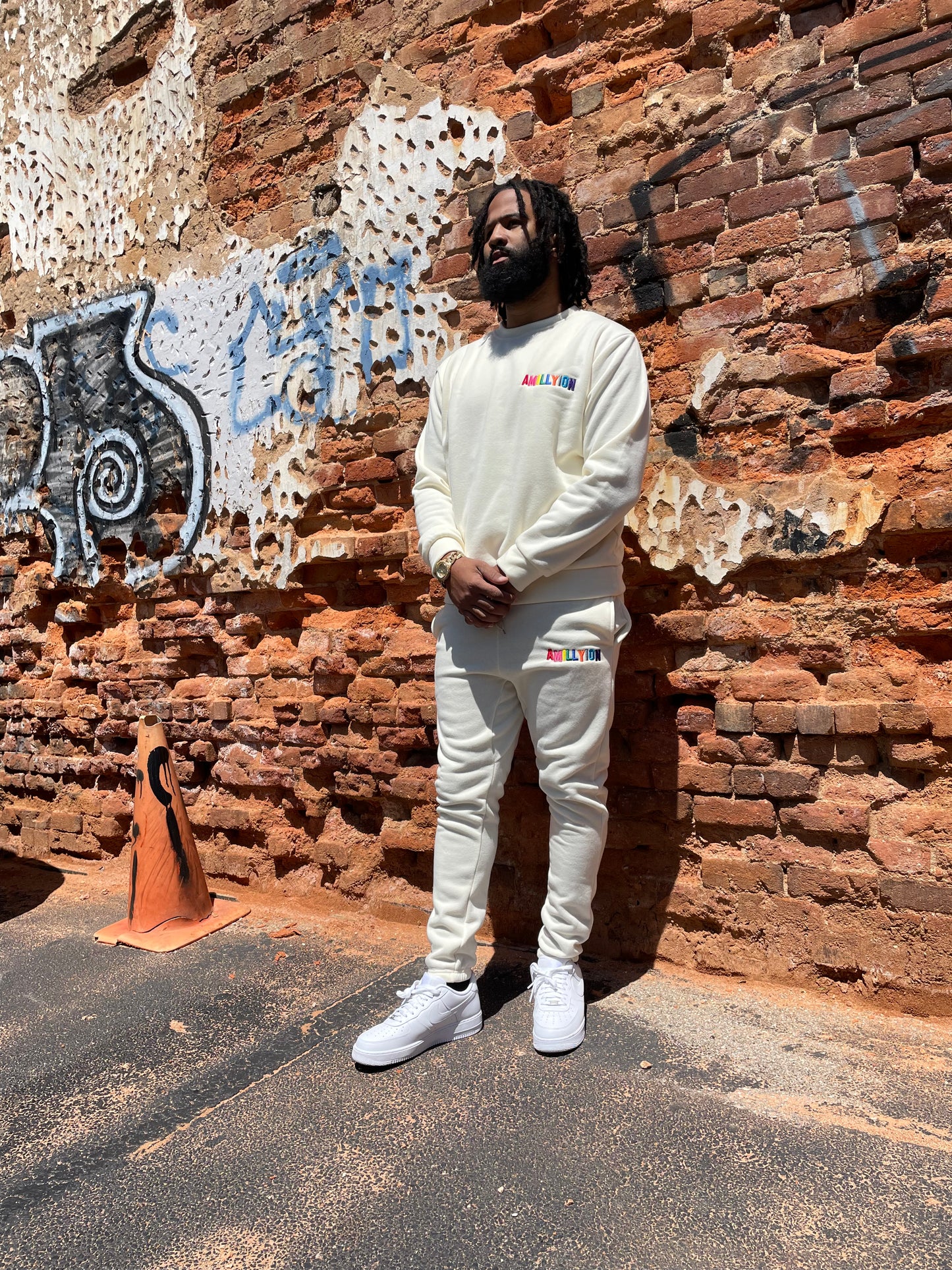 Cream Sweatsuit 2 Piece Set