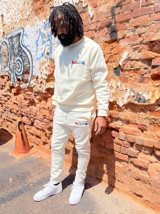 Cream Sweatsuit 2 Piece Set