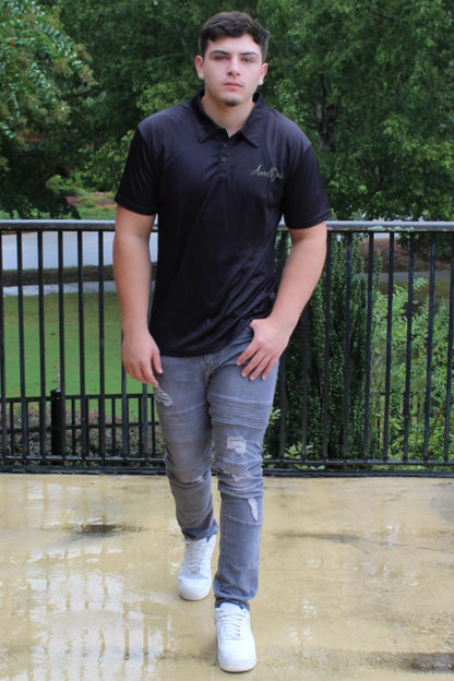 Polo Shirt (Black/Cream)