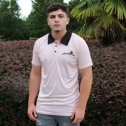 Polo Shirt (Light Pink/black)